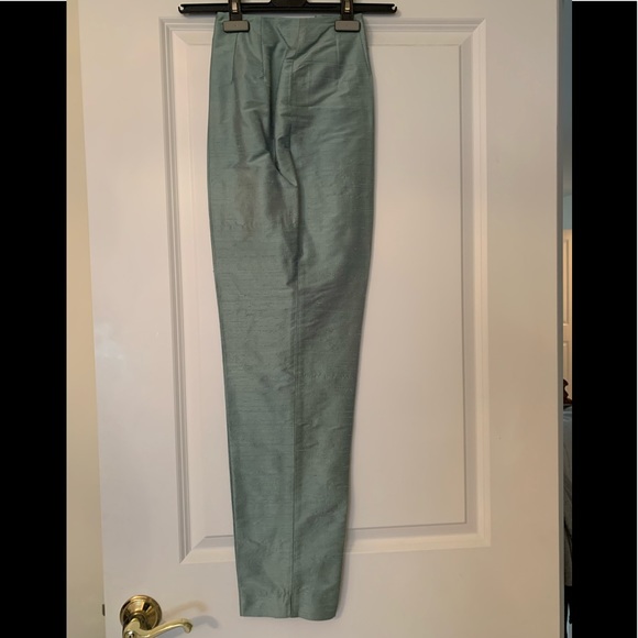 Vintage Paule Vasseur Made In France 100% Silk Embroidered Pant Suit - Picture 4 of 16